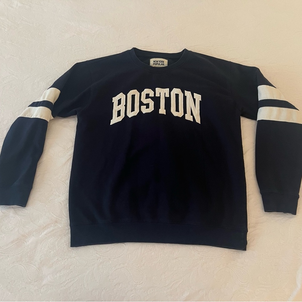 Navy Blue Boston Sweatshirt